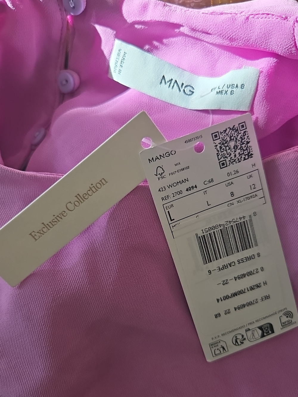 MANGO Double-Layer Long Asymmetrical Cape Dress Pastel Purple Wedding Size 8 NWT - Picture 10 of 16